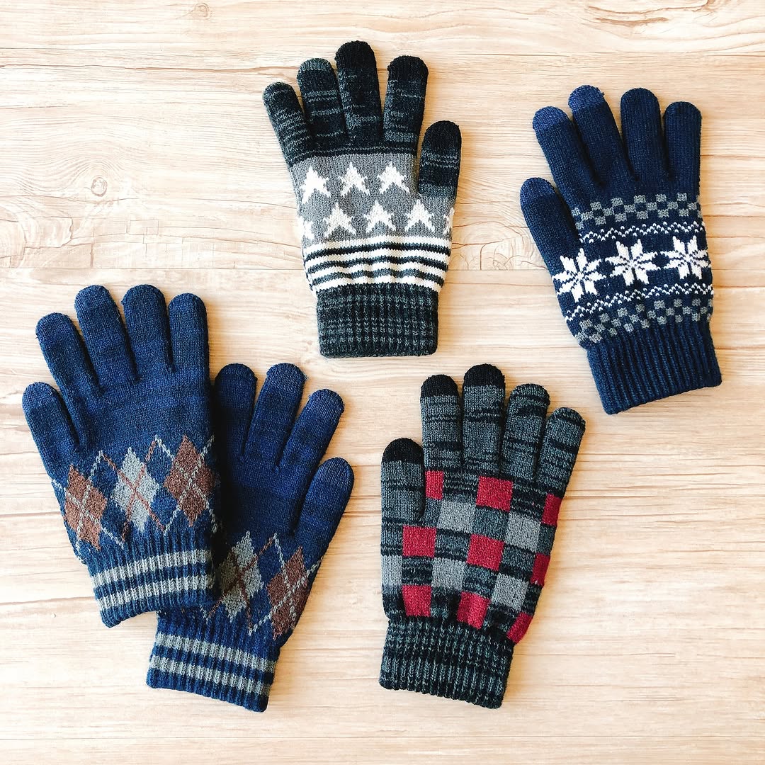 キャンドゥ スマホ対応裏起毛手袋