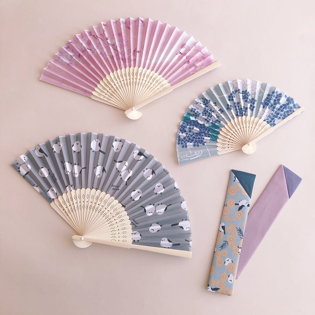 キャンドゥ 扇子 桜 シマエナガ 紫陽花