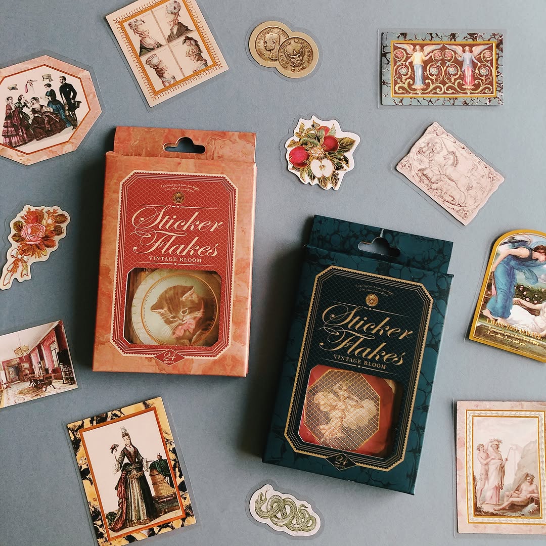 キャンドゥ フレークシール ヴィンテージブルーム