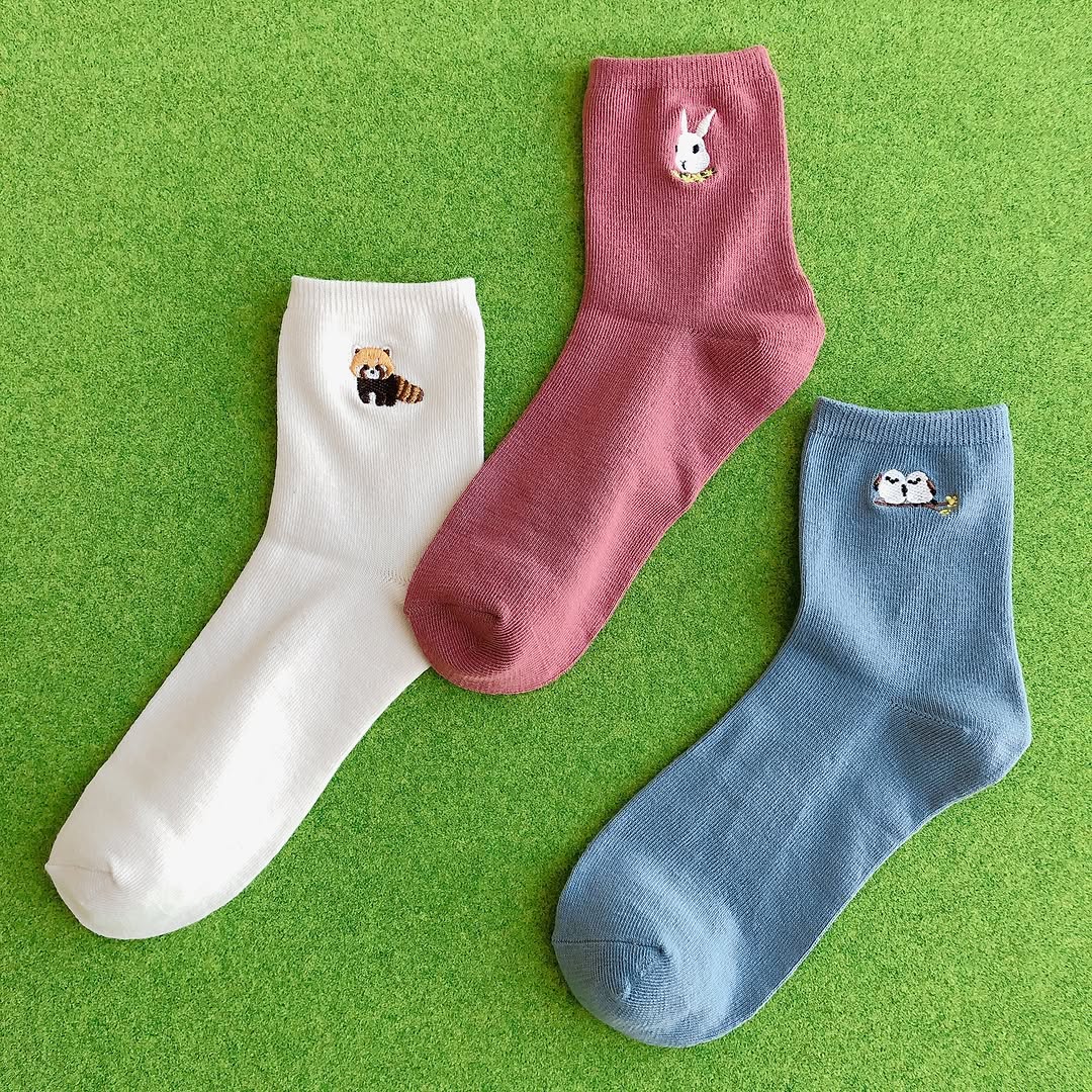 キャンドゥ アニマル刺繍ソックス