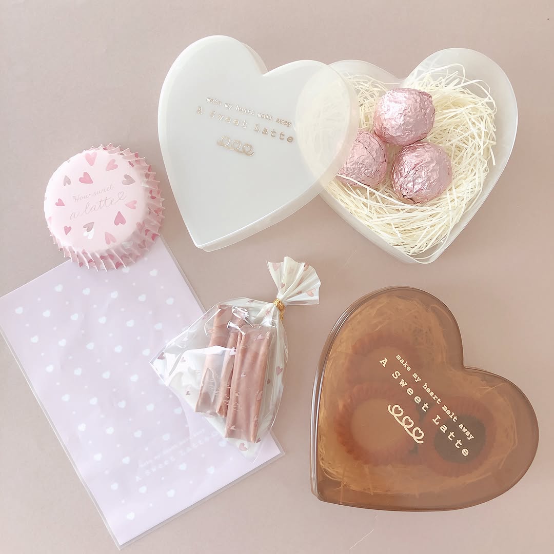 キャンドゥ バレンタイン ラテハート ラッピング