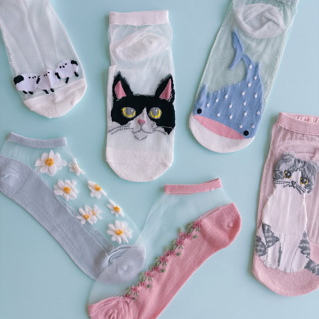 キャンドゥ 婦人シアーソックス ショート丈