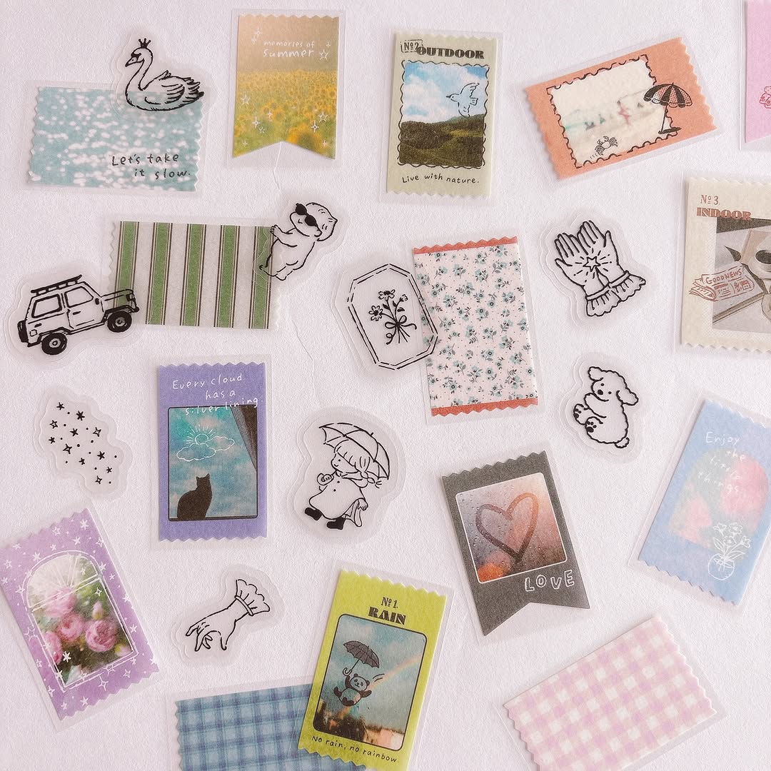 フレークシール 写真とラクガキ キャンドゥ