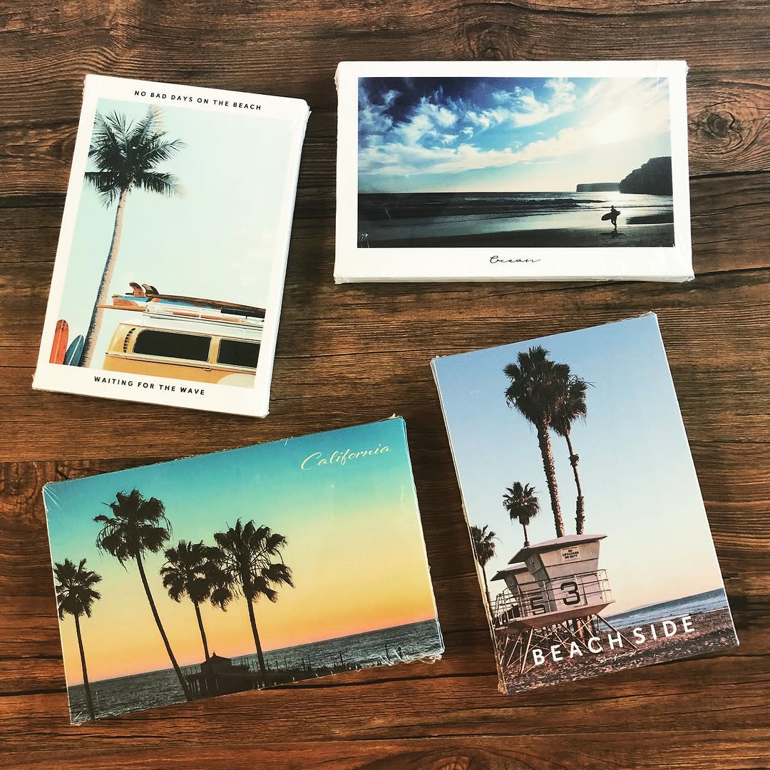 キャンドゥのアートパネル サンセットとサーフ