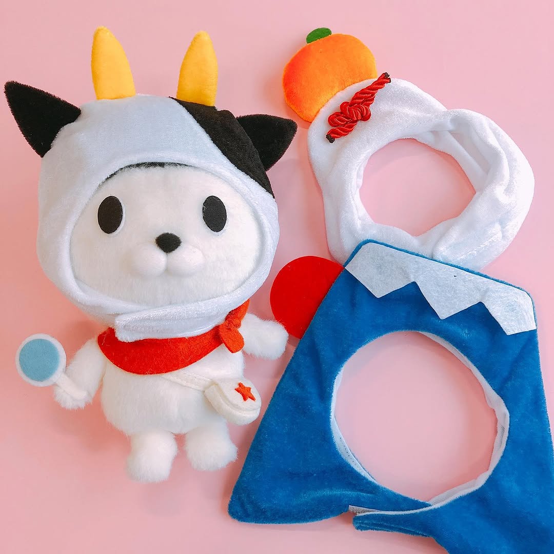 キャンドゥのペット用かぶりもの お正月アイテム