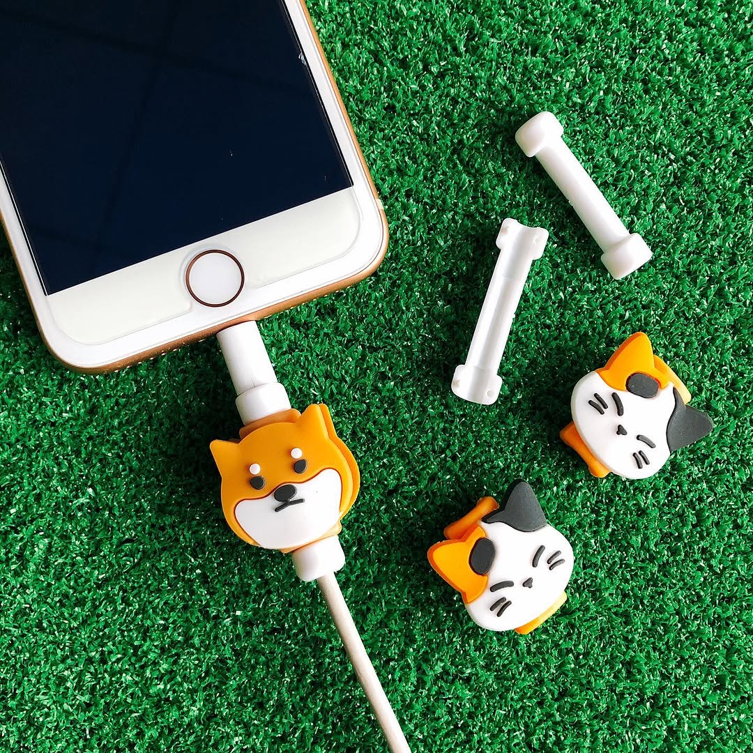 スマホケーブルカバー イヌ・ネコ