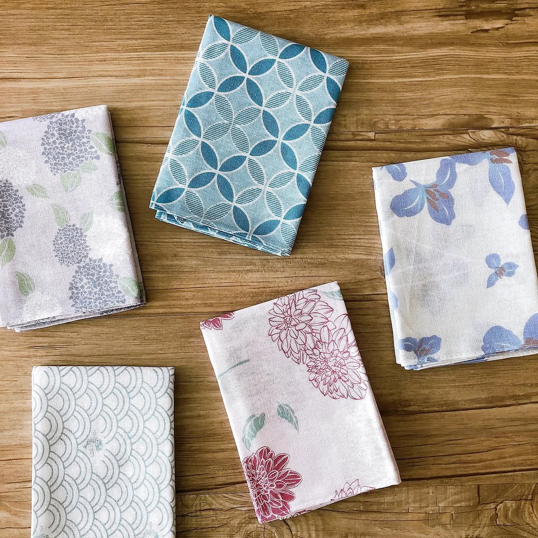 キャンドゥ てぬぐい風タオルと手拭いのデザイン一覧